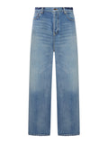 Balenciaga Men Dark Blue Organic Denim Baggy Jeans