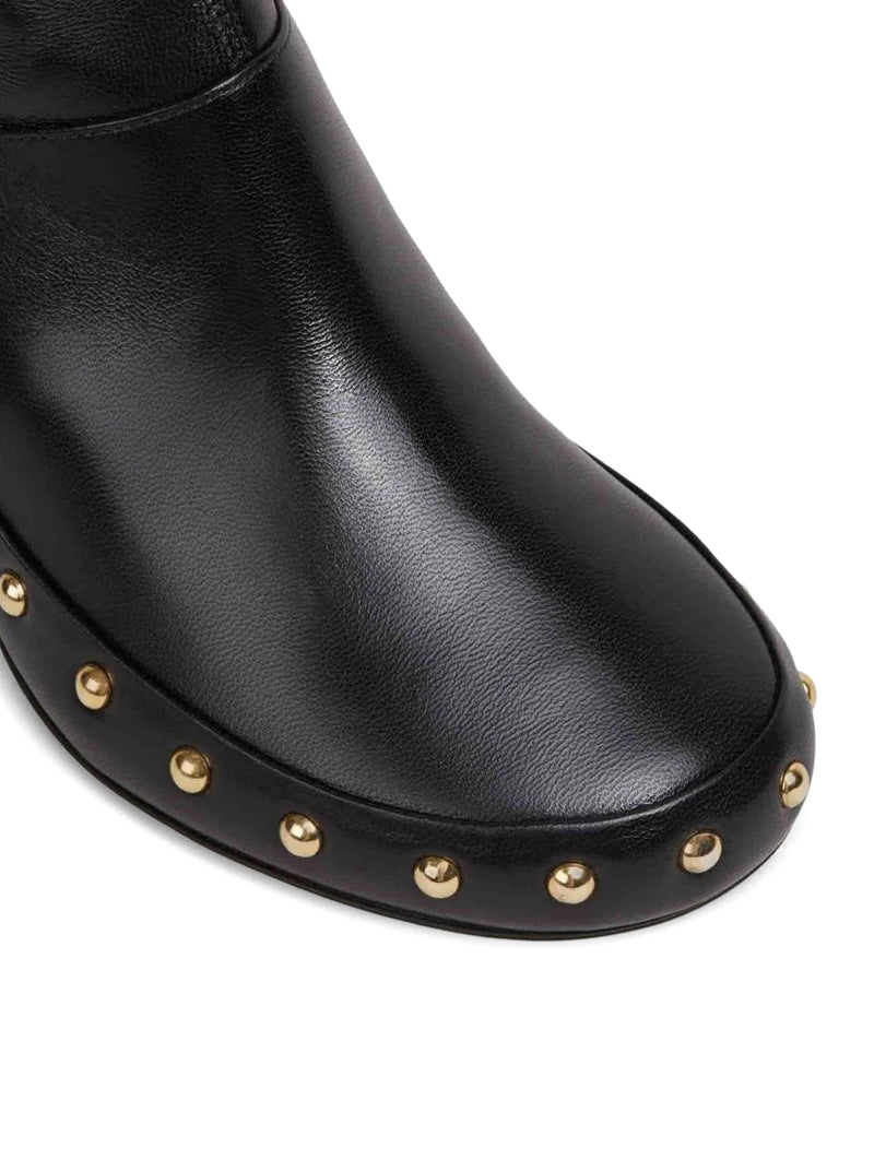 Chloe` Women Junie Leather Boots With Studded Details