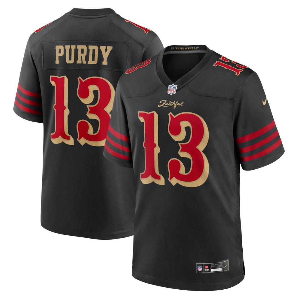 San Francisco 49ers Brock Purdy Black 2025 Rivalries Collection Game Jersey