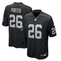 Las Vegas Raiders Darien Porter Black Team Game Jersey
