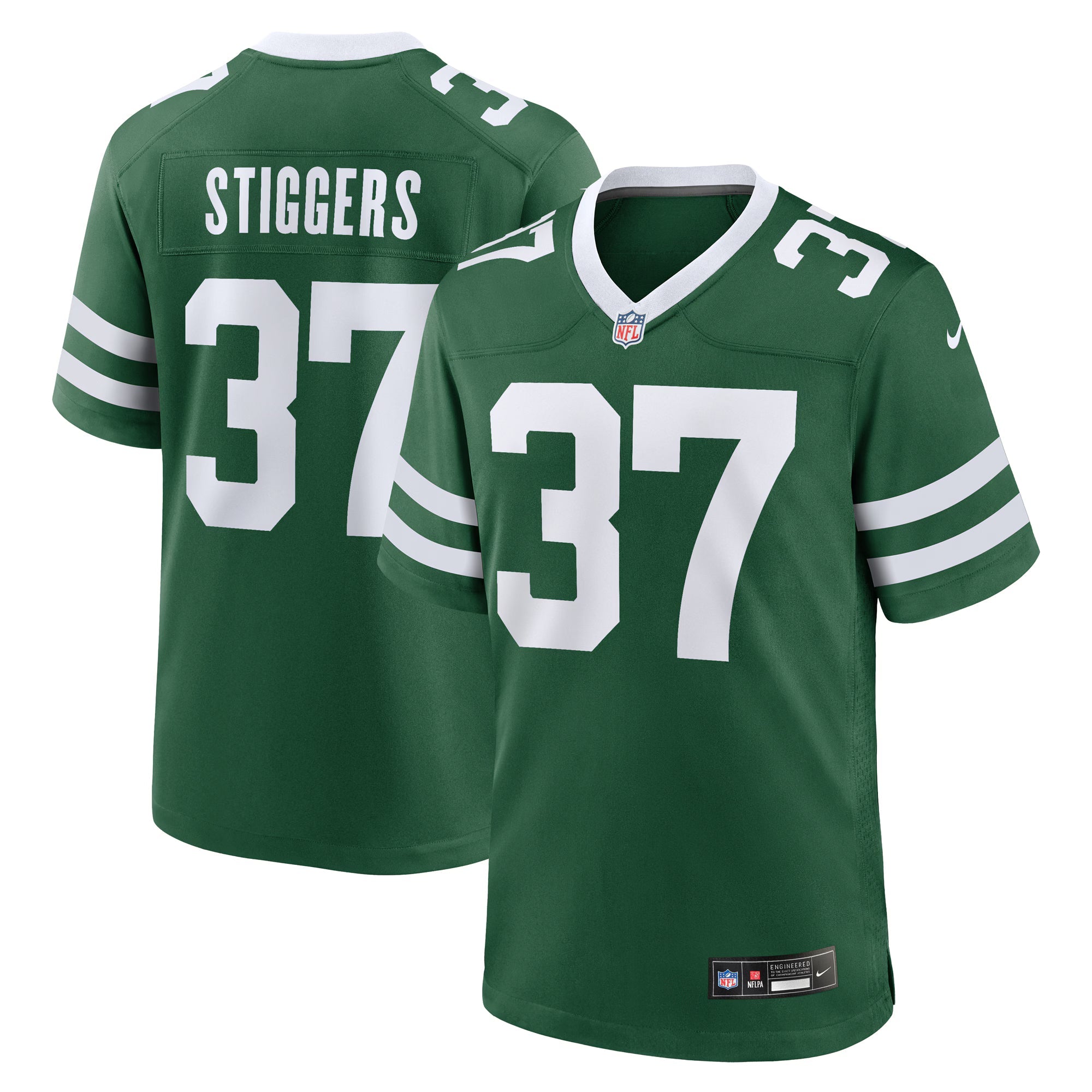 New York Jets Qwan'tez Stiggers Legacy Green Team Game Jersey