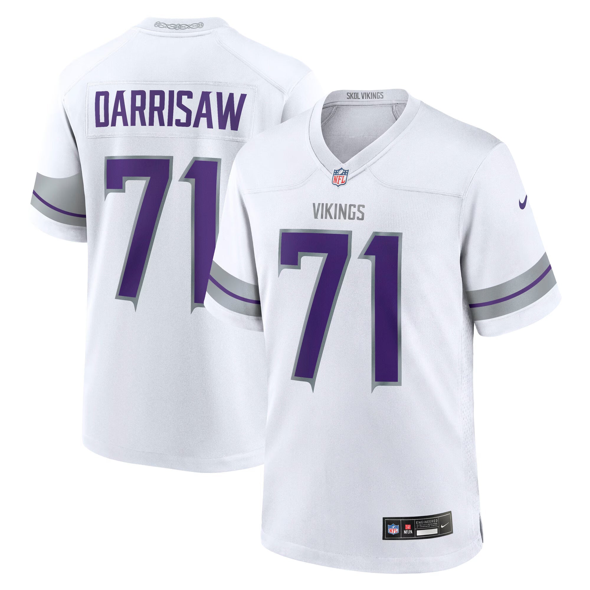 Minnesota Vikings Christian Darrisaw White Alternate Game Jersey