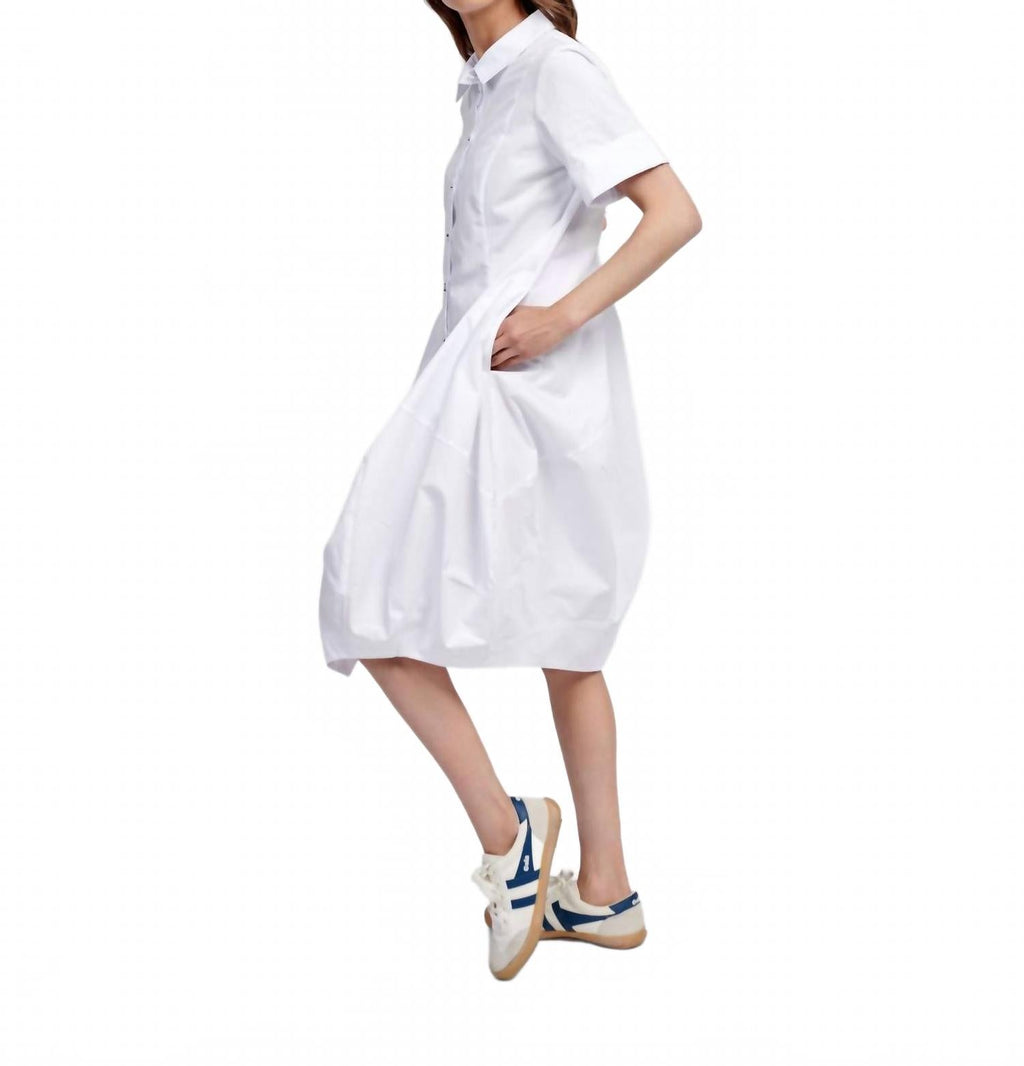 Barb Cotton Shirtdress In White