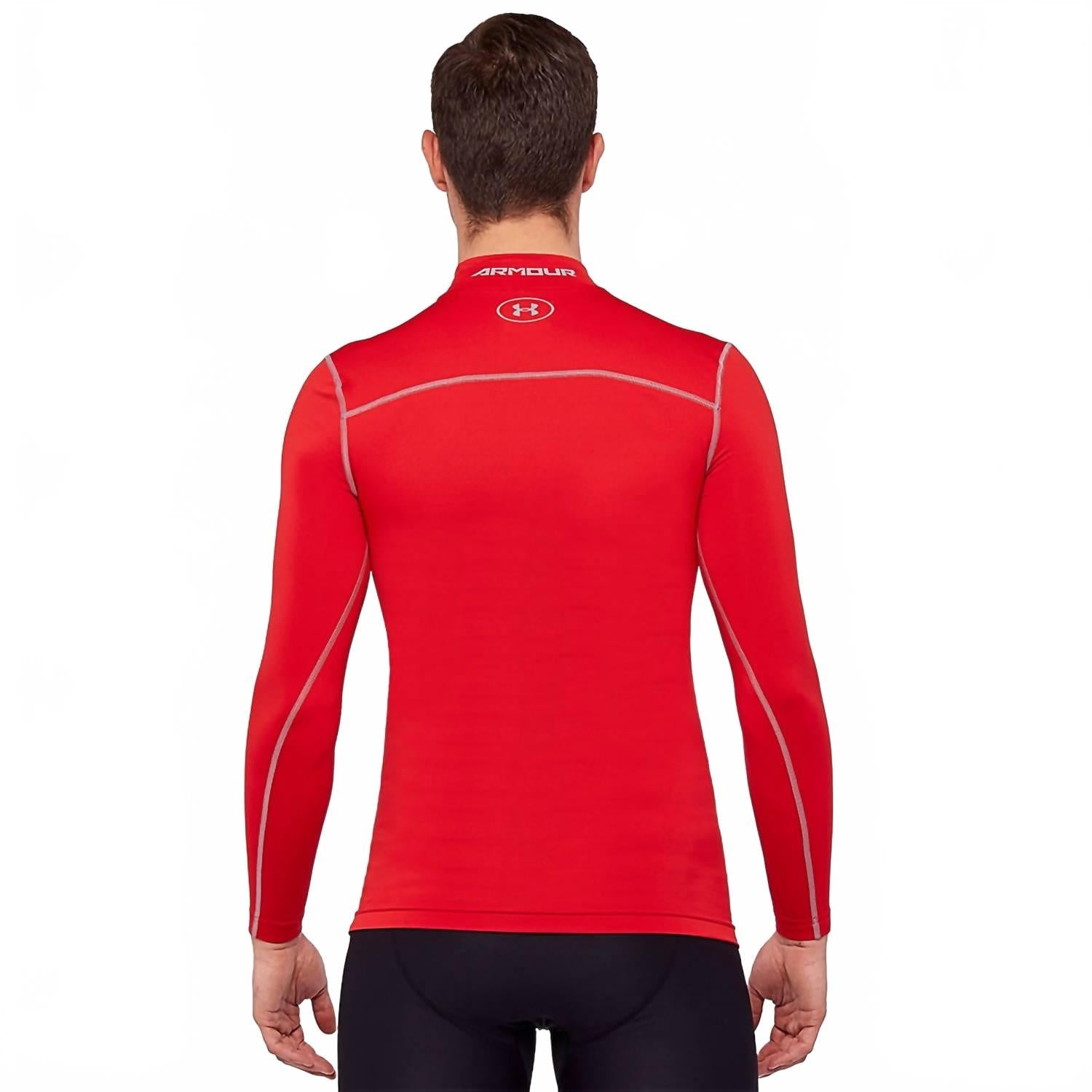 Coldgear Compression Mock Top In Red