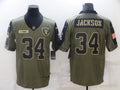 Men's Las Vegas Raiders Bo Jackson #34 Brown Authentic Game Jersey1