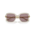0Sk6040 Square Acetate Sunglasses with Translucent Beige Frame