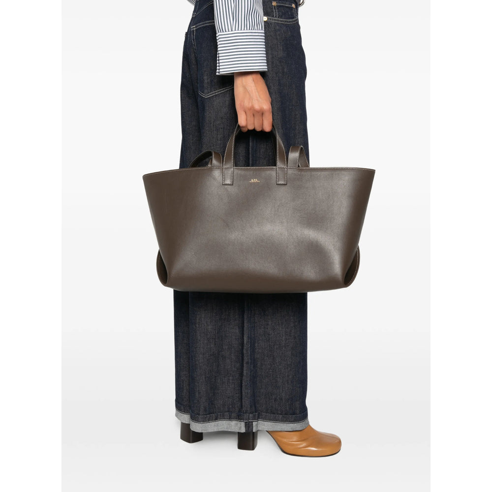 A.P.C. Brown Tote Bags Women