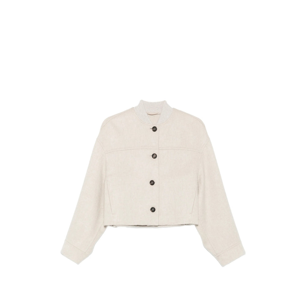 Brunello Cucinelli Neutrals Jackets - Cropped Jackets Women