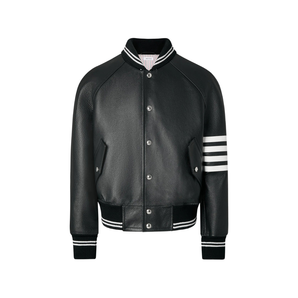 Thom Browne Black Jackets - Leather Jackets Men