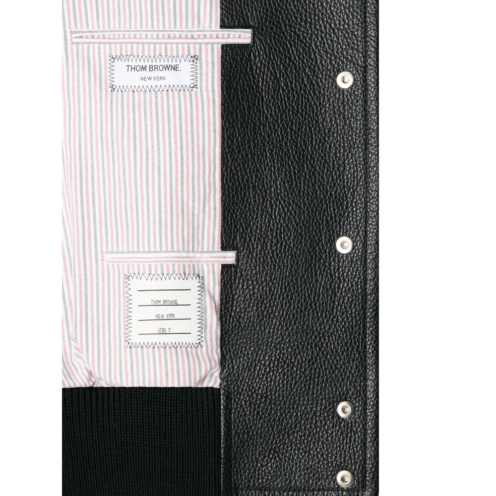 Thom Browne Black Jackets - Leather Jackets Men
