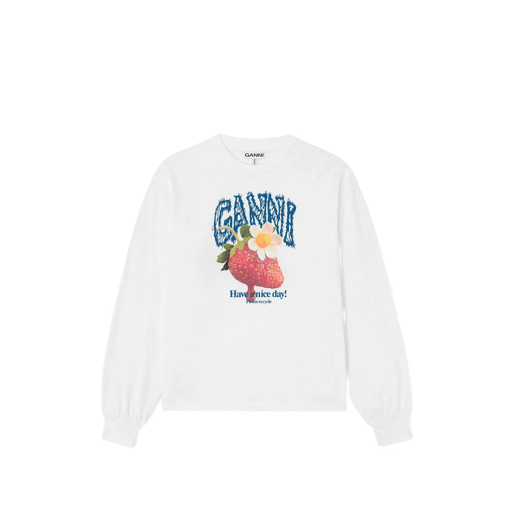 Ganni White Tops - T-Shirts & Jerseys Women