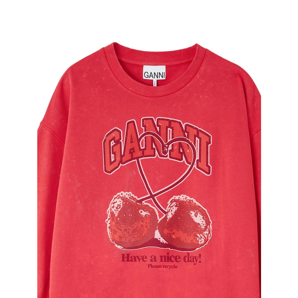 Ganni Red Tops - Sweatshirts Women