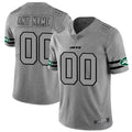 Custom1 New York Jets 2019 Gray Gridiron Gray Vapor Untouchable Limited Jersey1 American Stitched Jersey1 Football Jerseys