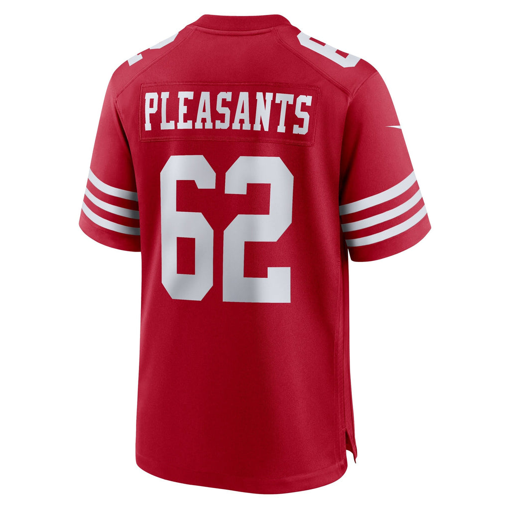 San Francisco 49ers Austen Pleasants Scarlet Team Game Jersey