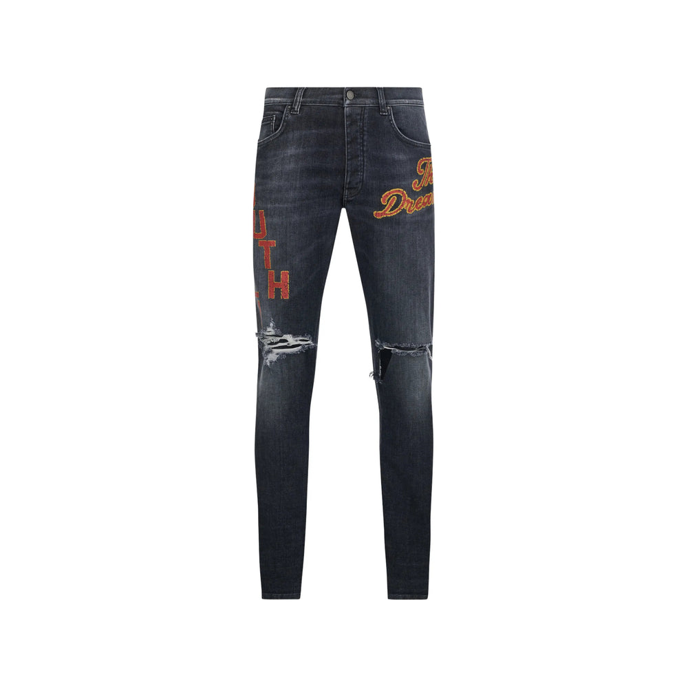 Amiri Grey Denim - Skinny Jeans Men