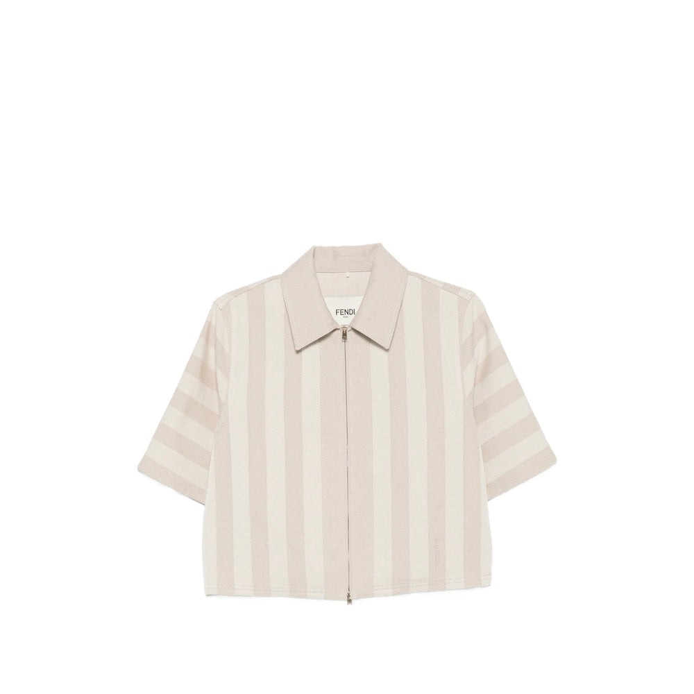 Fendi Neutrals Jackets - Cropped Jackets Women