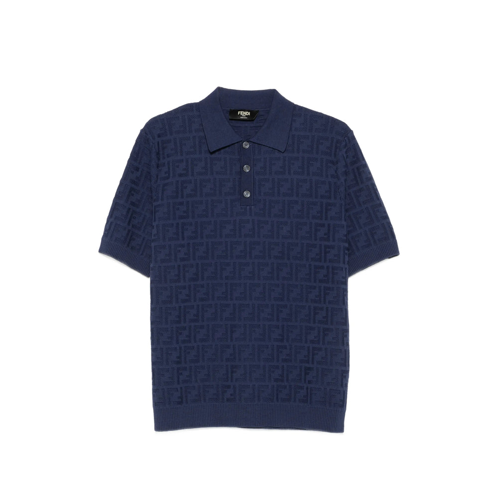 Fendi Blue Polo Shirts Men