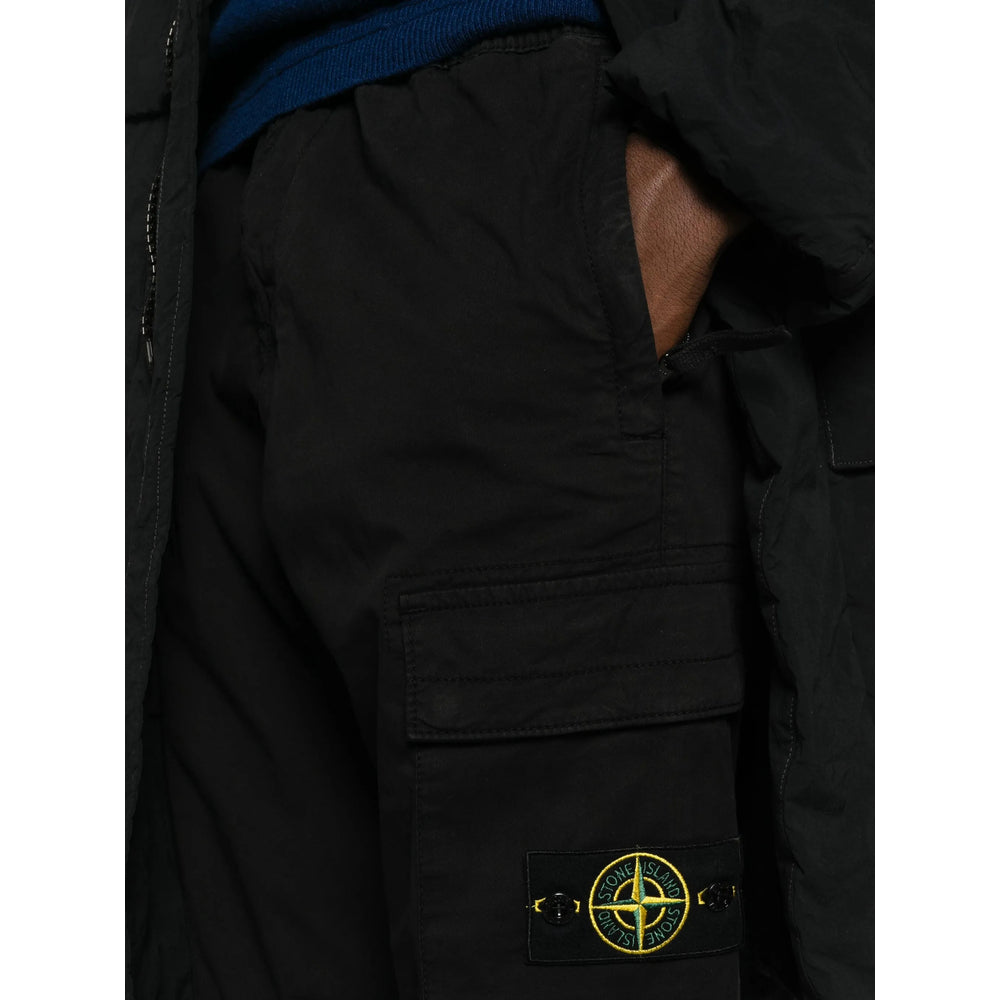 Stone Island Black Trousers - Tapered Trousers Men