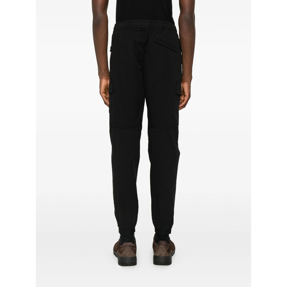 Stone Island Black Trousers - Tapered Trousers Men