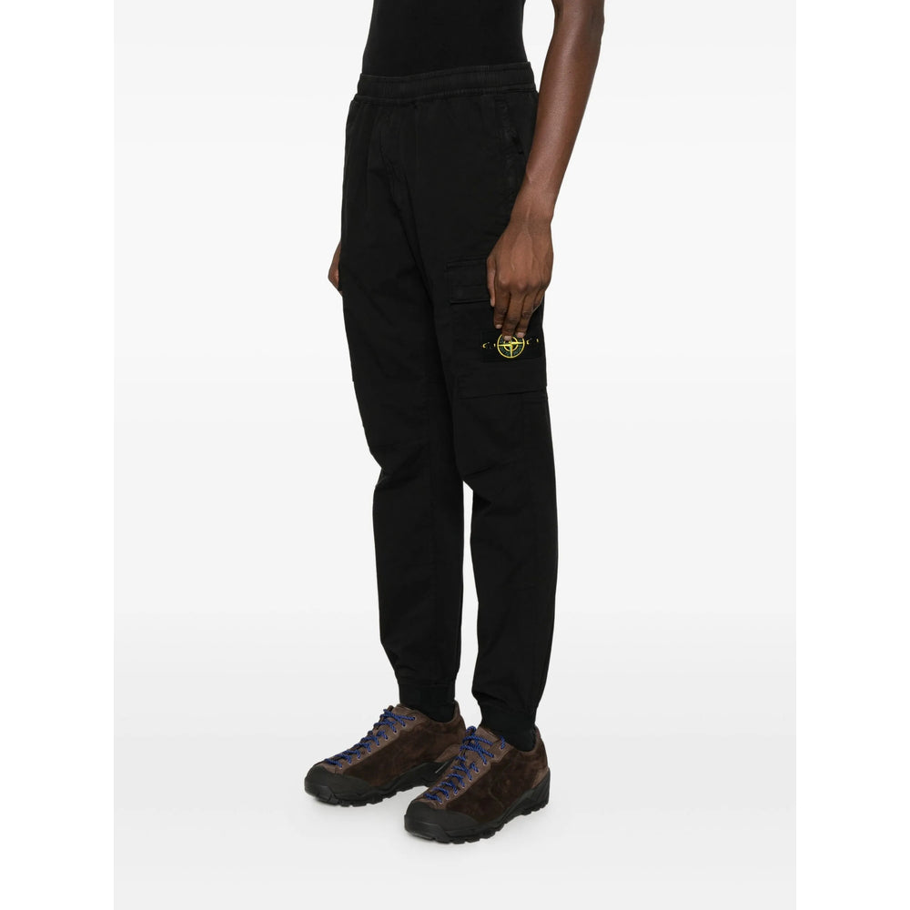 Stone Island Black Trousers - Tapered Trousers Men