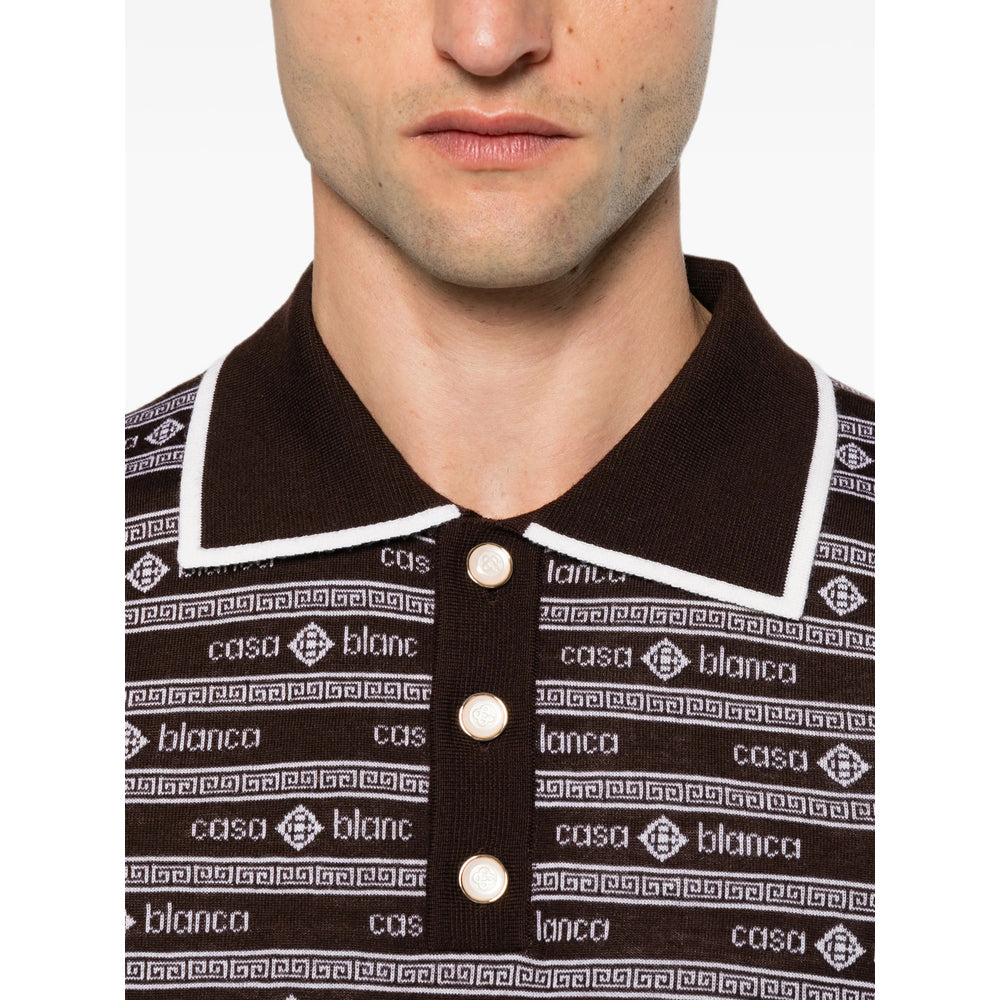 Casablanca Brown Polo Shirts Men