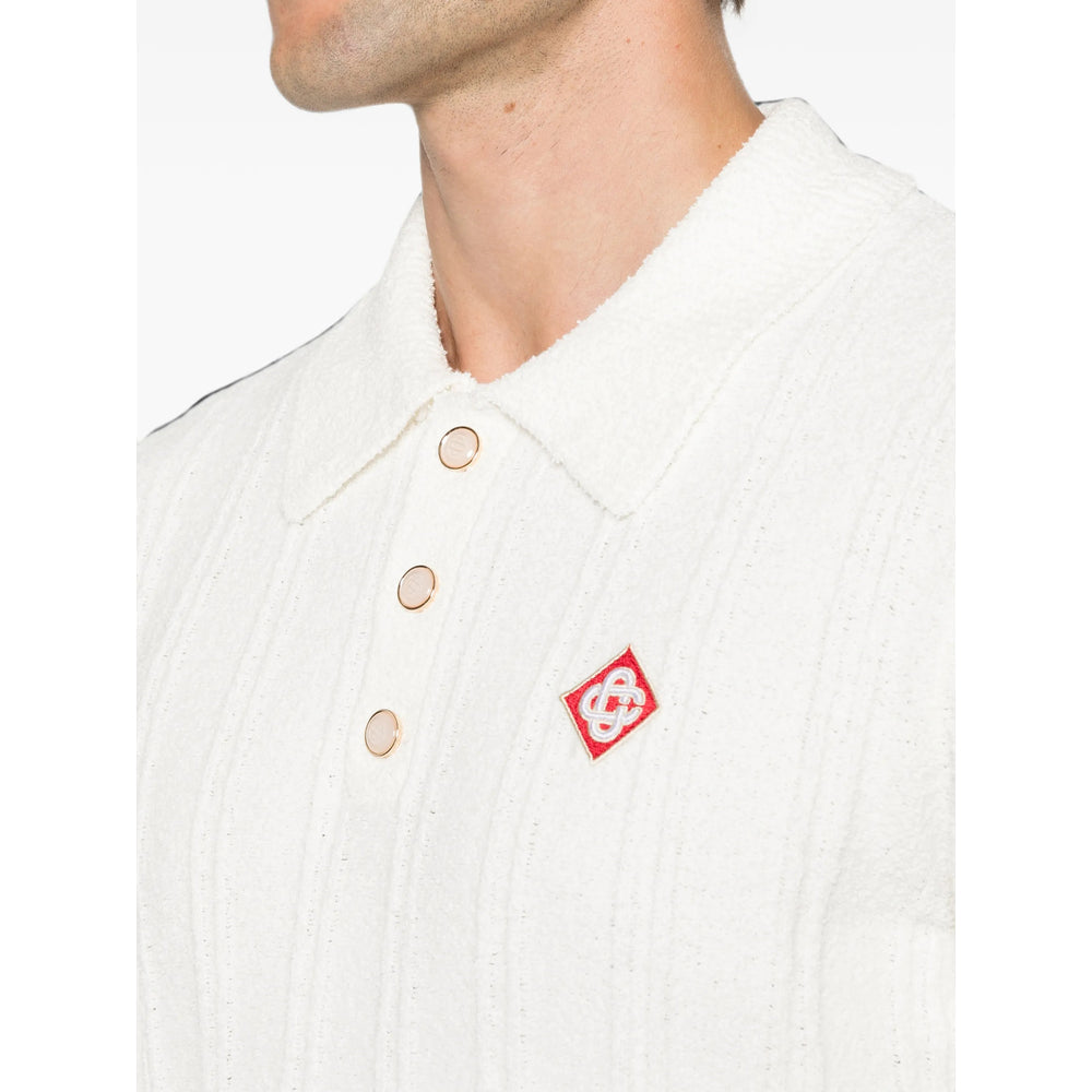 Casablanca White Polo Shirts Men