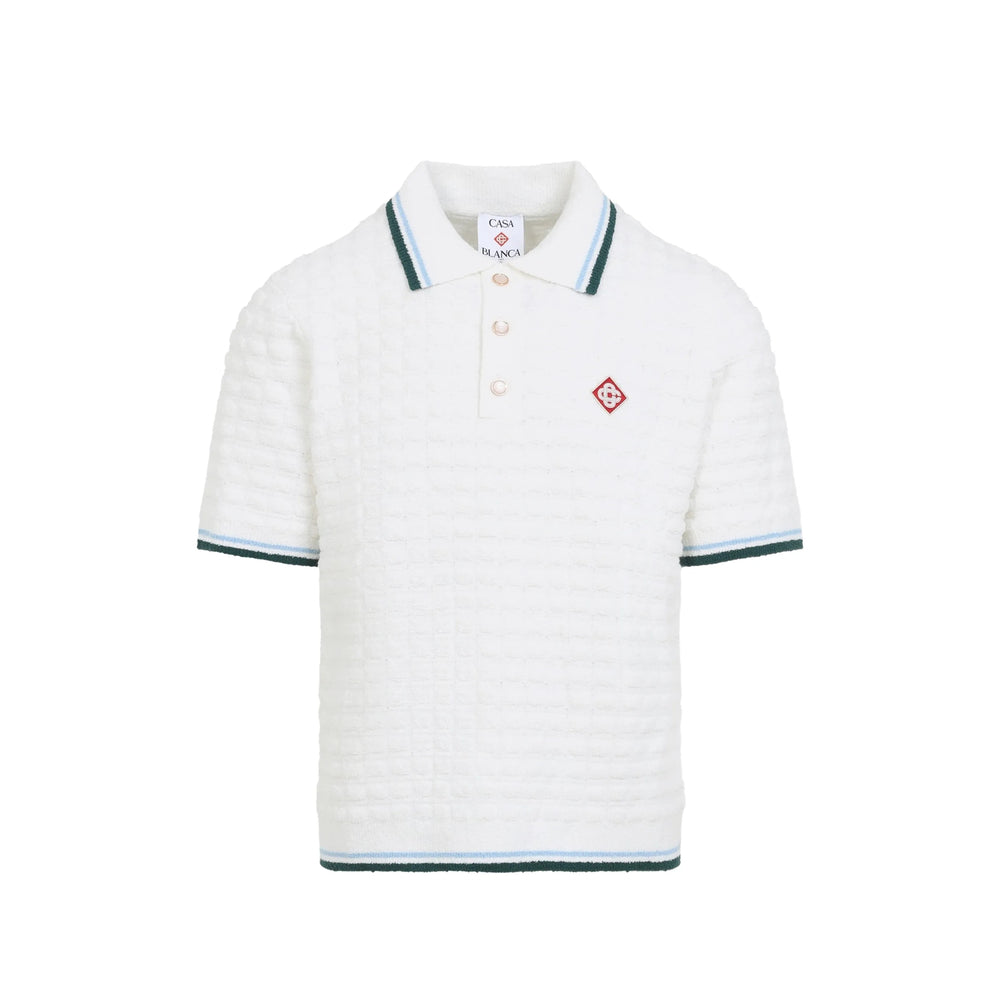 Casablanca White Polo Shirts Men