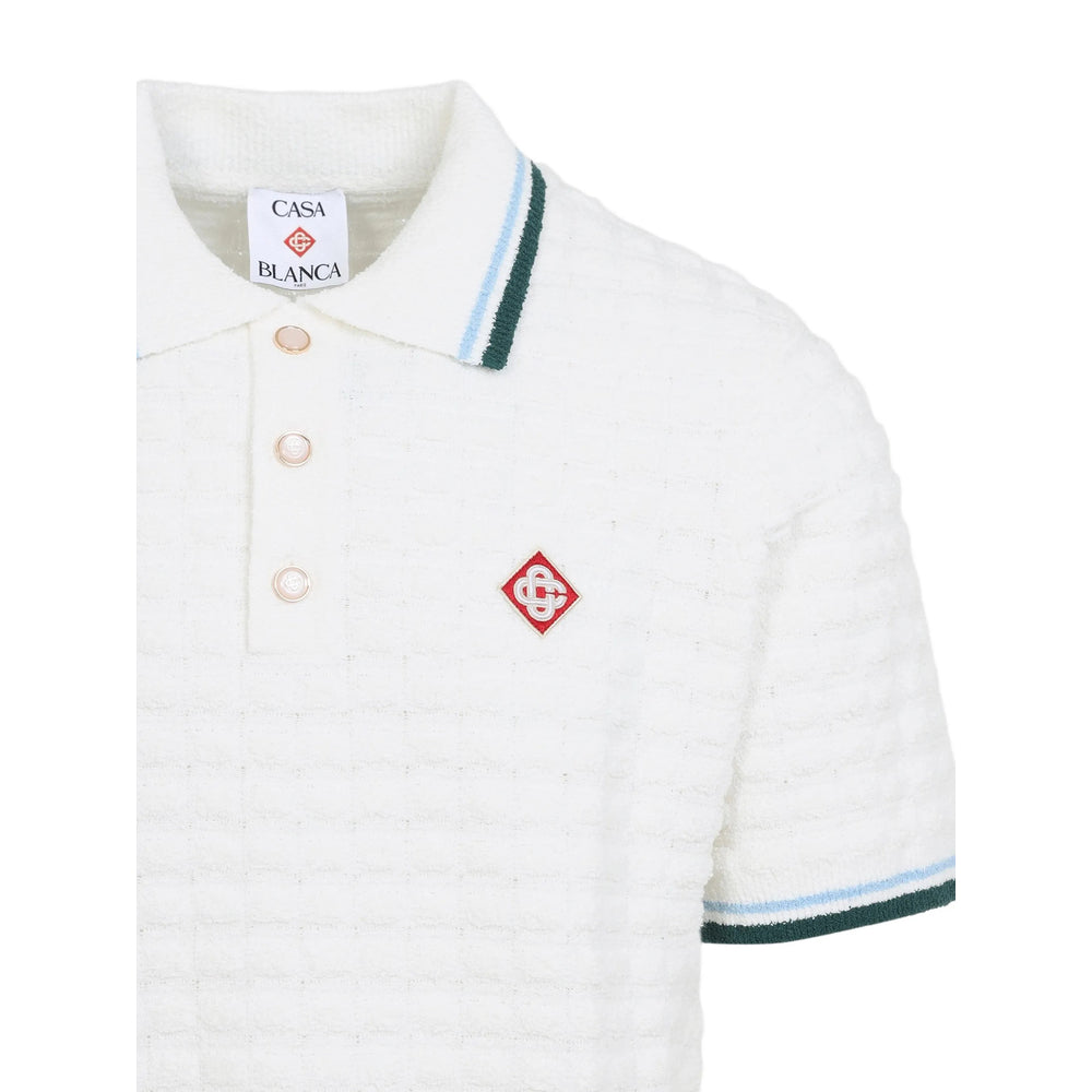Casablanca White Polo Shirts Men