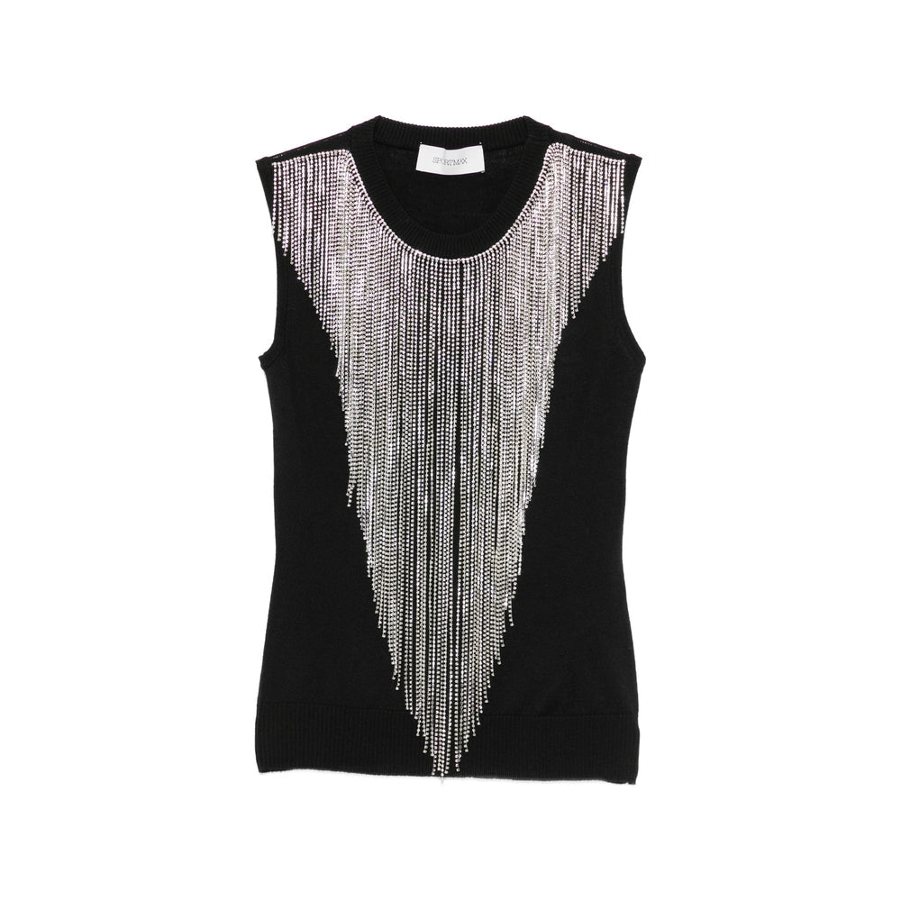 Sportmax Black Tops - Vests & Tank Tops Women
