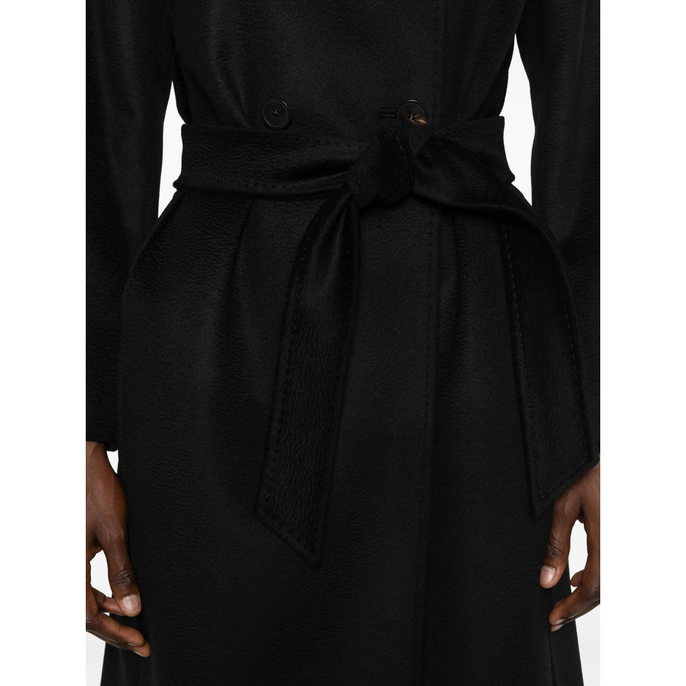 Max Mara Studio Black Coats - Double Breasted & Peacoats Women