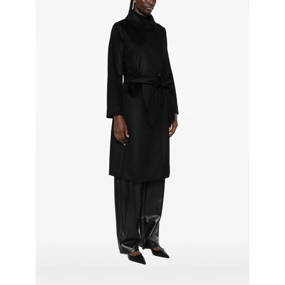 Max Mara Studio Black Coats - Double Breasted & Peacoats Women