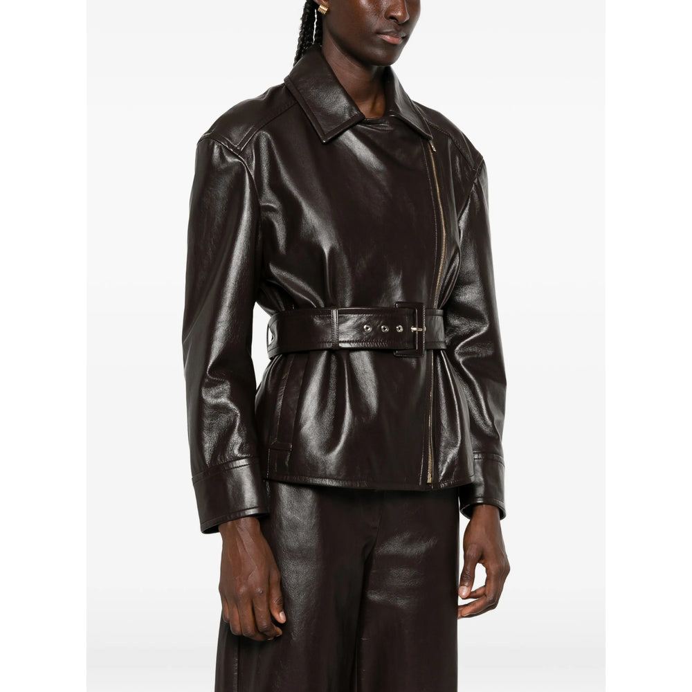Max Mara Studio Brown Jackets - Leather Jackets Women
