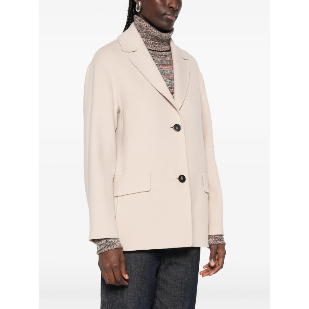S Max Mara Neutrals Coats - Single Breasted Coats Women