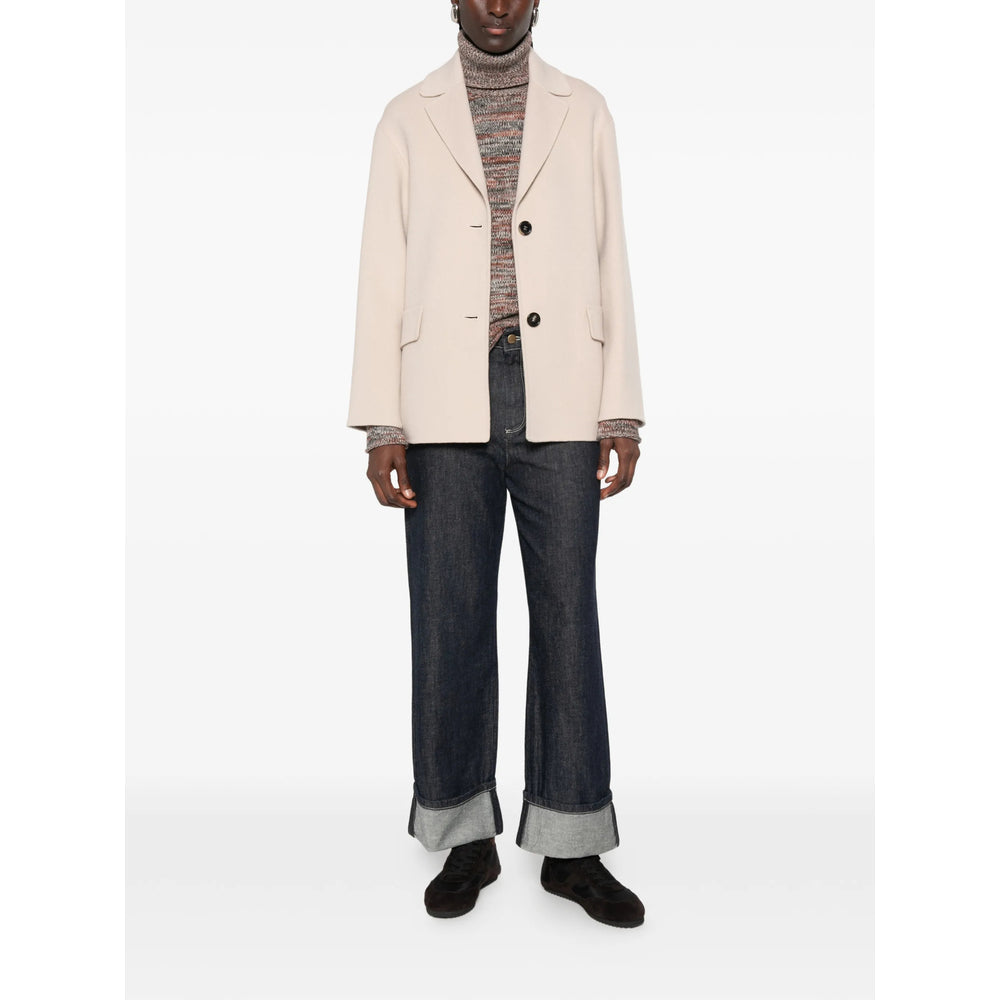 S Max Mara Neutrals Coats - Single Breasted Coats Women