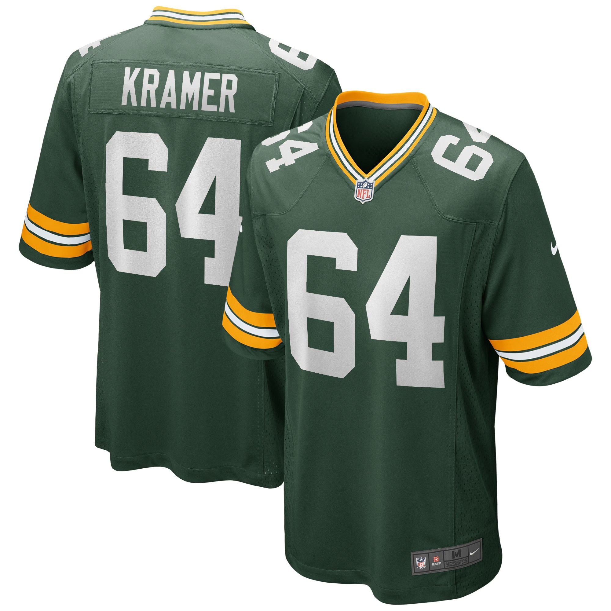 Green Bay Packers Jerry Kramer Green Game Retired Player Jersey