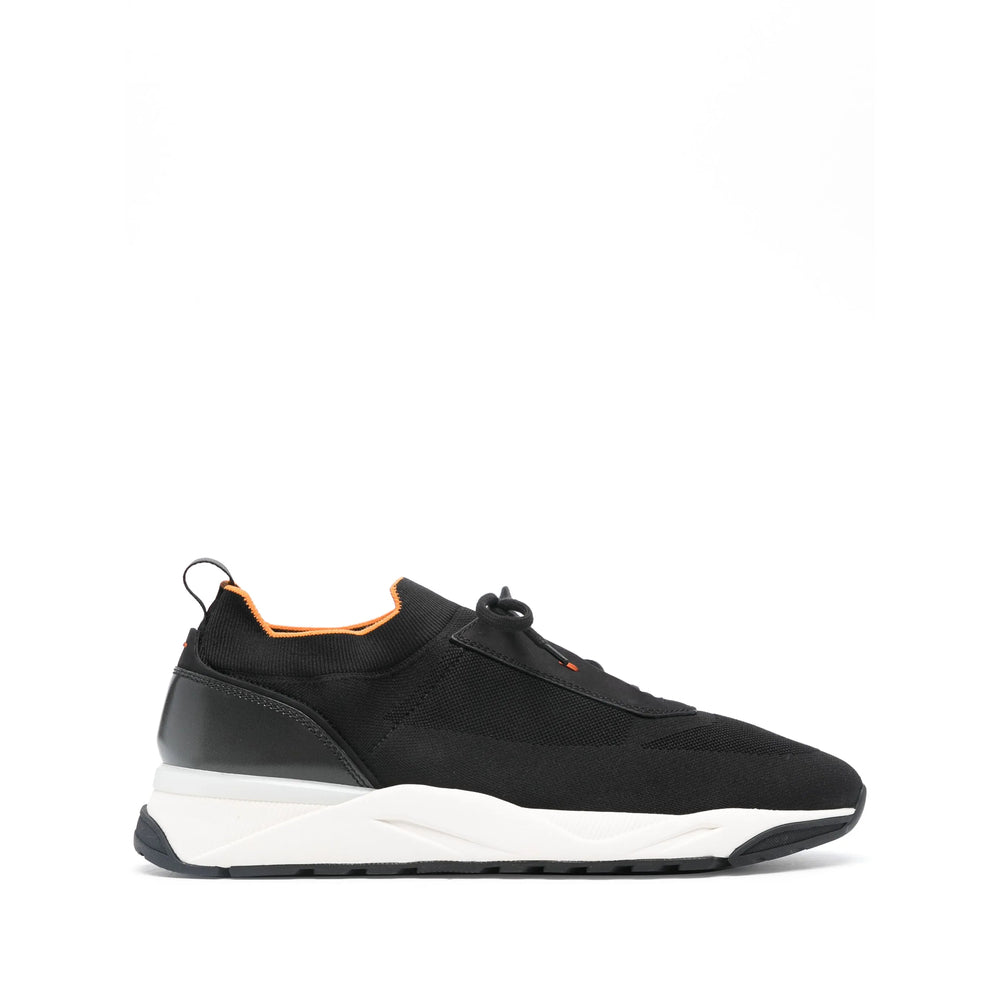 Santoni Black Trainers - Low-Tops Men