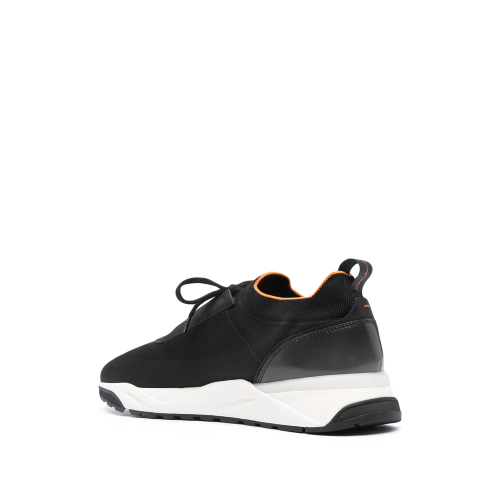 Santoni Black Trainers - Low-Tops Men