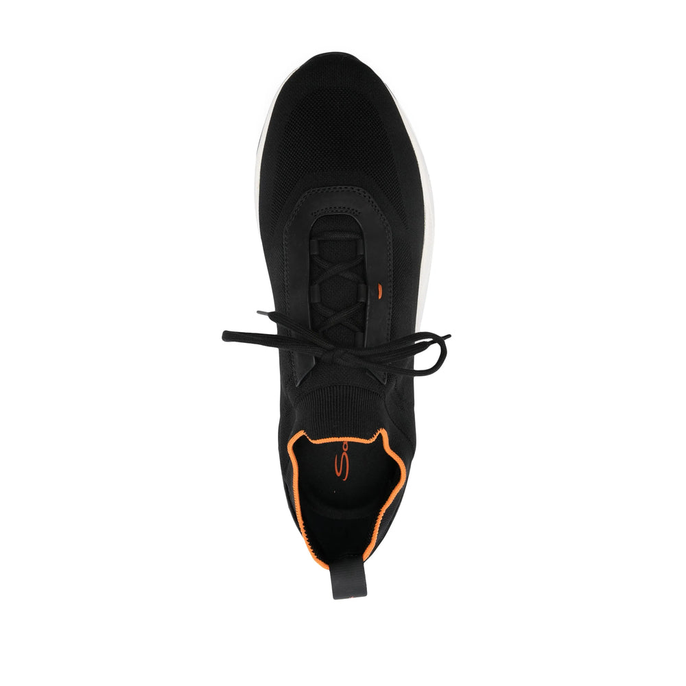 Santoni Black Trainers - Low-Tops Men