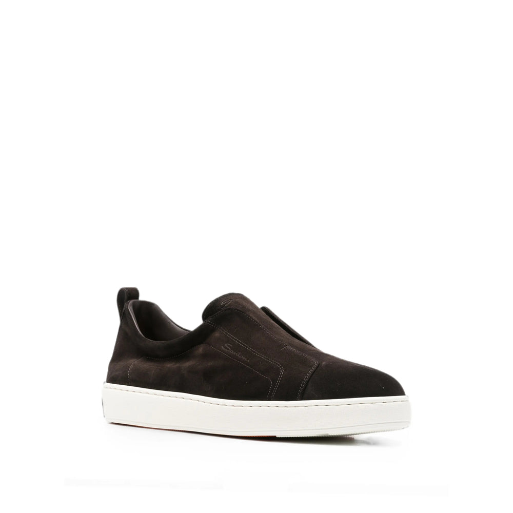 Santoni Brown Trainers - Slip-Ons Men