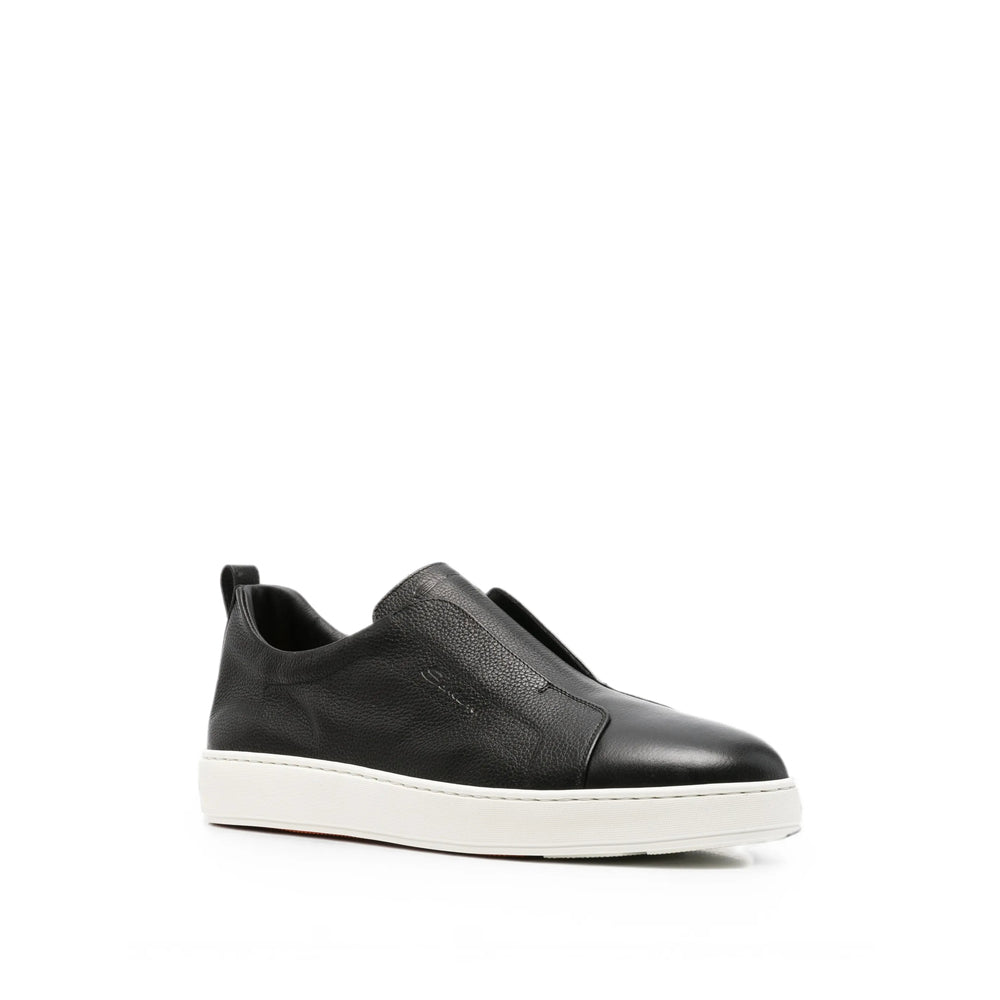 Santoni Black Trainers - Slip-Ons Men