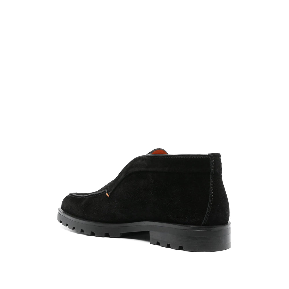 Santoni Black Boots Men