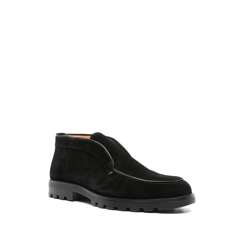 Santoni Black Boots Men