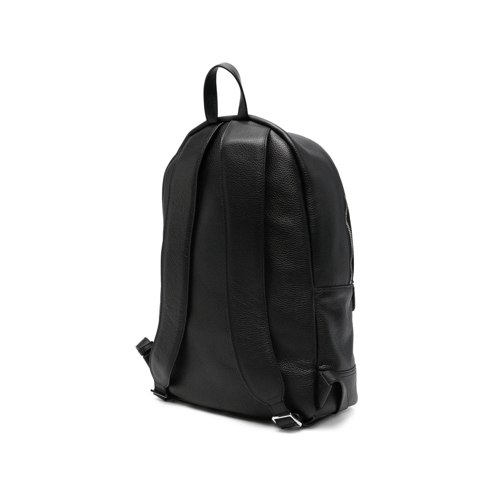 Santoni Black Backpacks Men