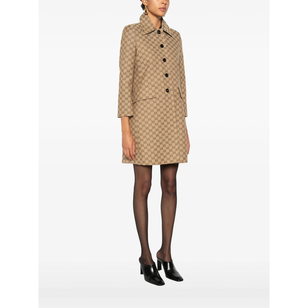 Gucci Neutrals Coats - Single Breasted Coats Women