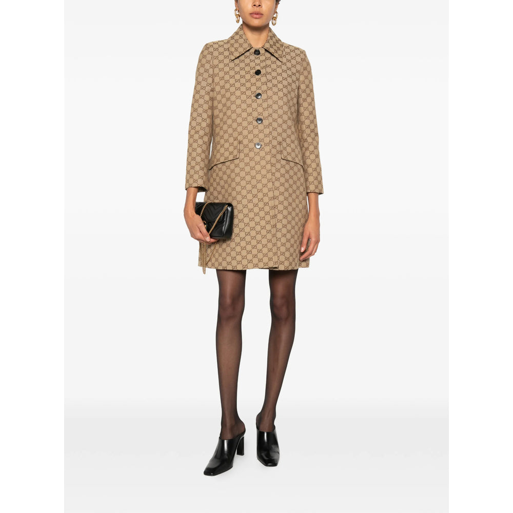 Gucci Neutrals Coats - Single Breasted Coats Women