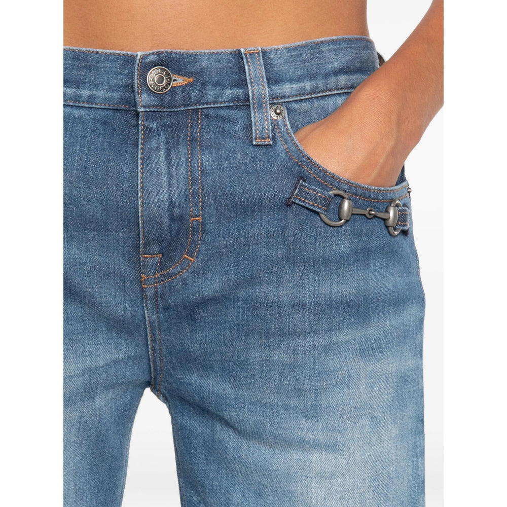Gucci Blue Denim - Flared Jeans Women