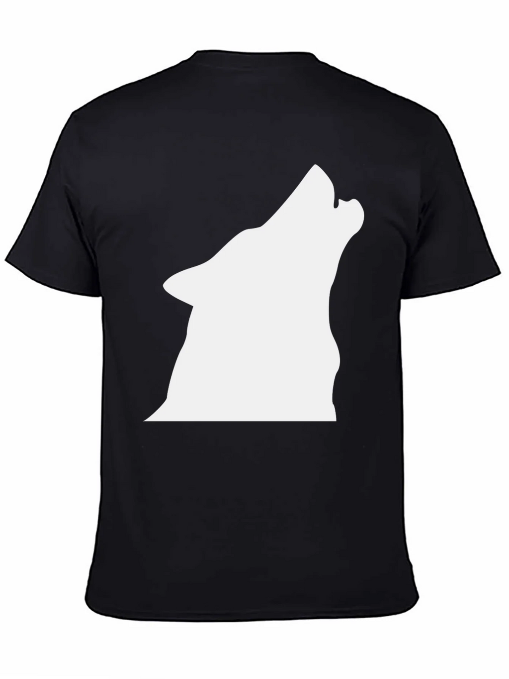 Black Wolf Silhouette Graphic T-Shirt