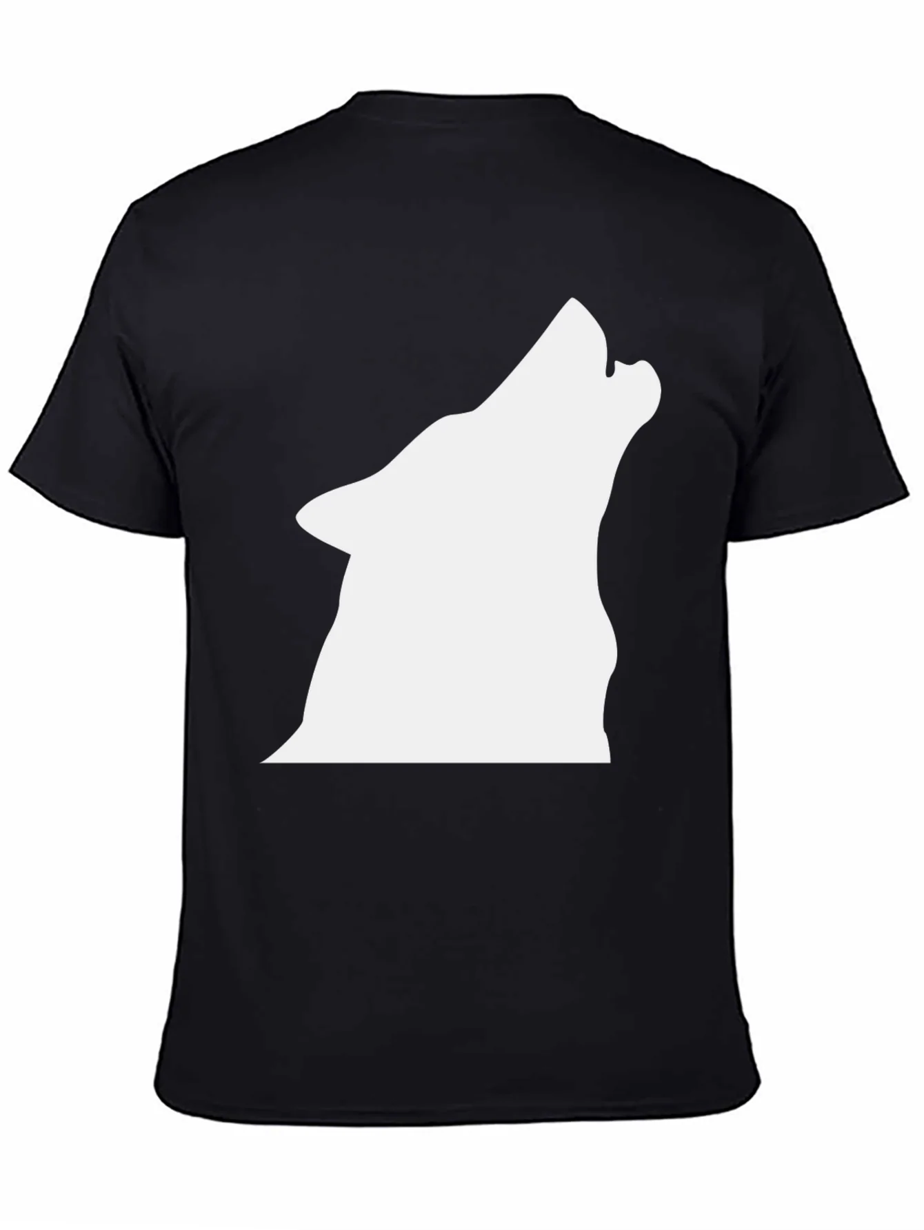 Black Wolf Silhouette Graphic T-Shirt