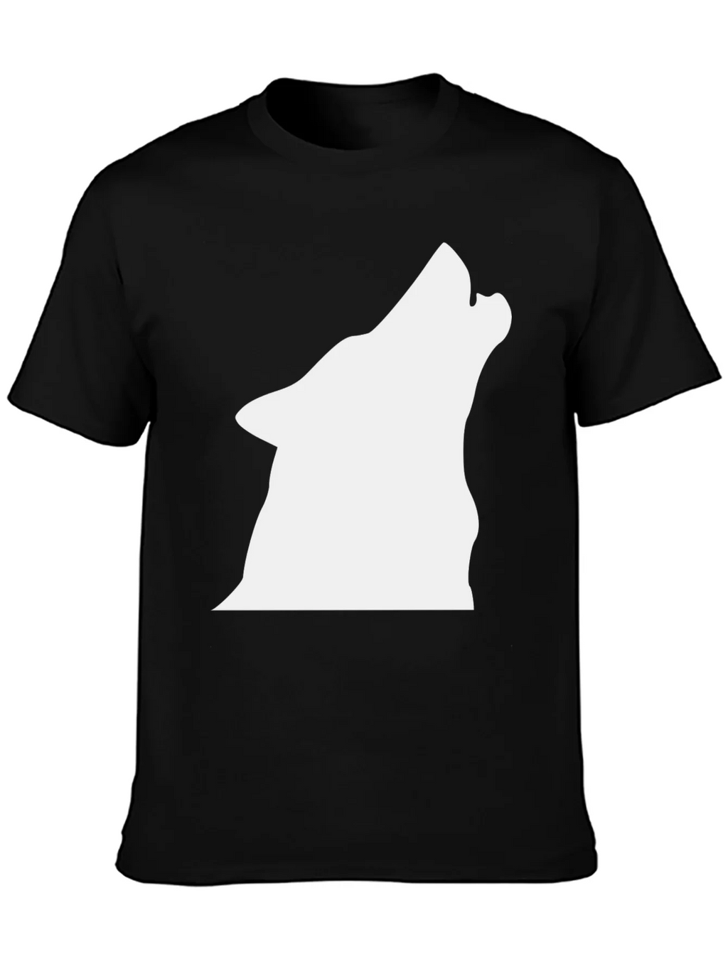 Black Wolf Silhouette Graphic T-Shirt