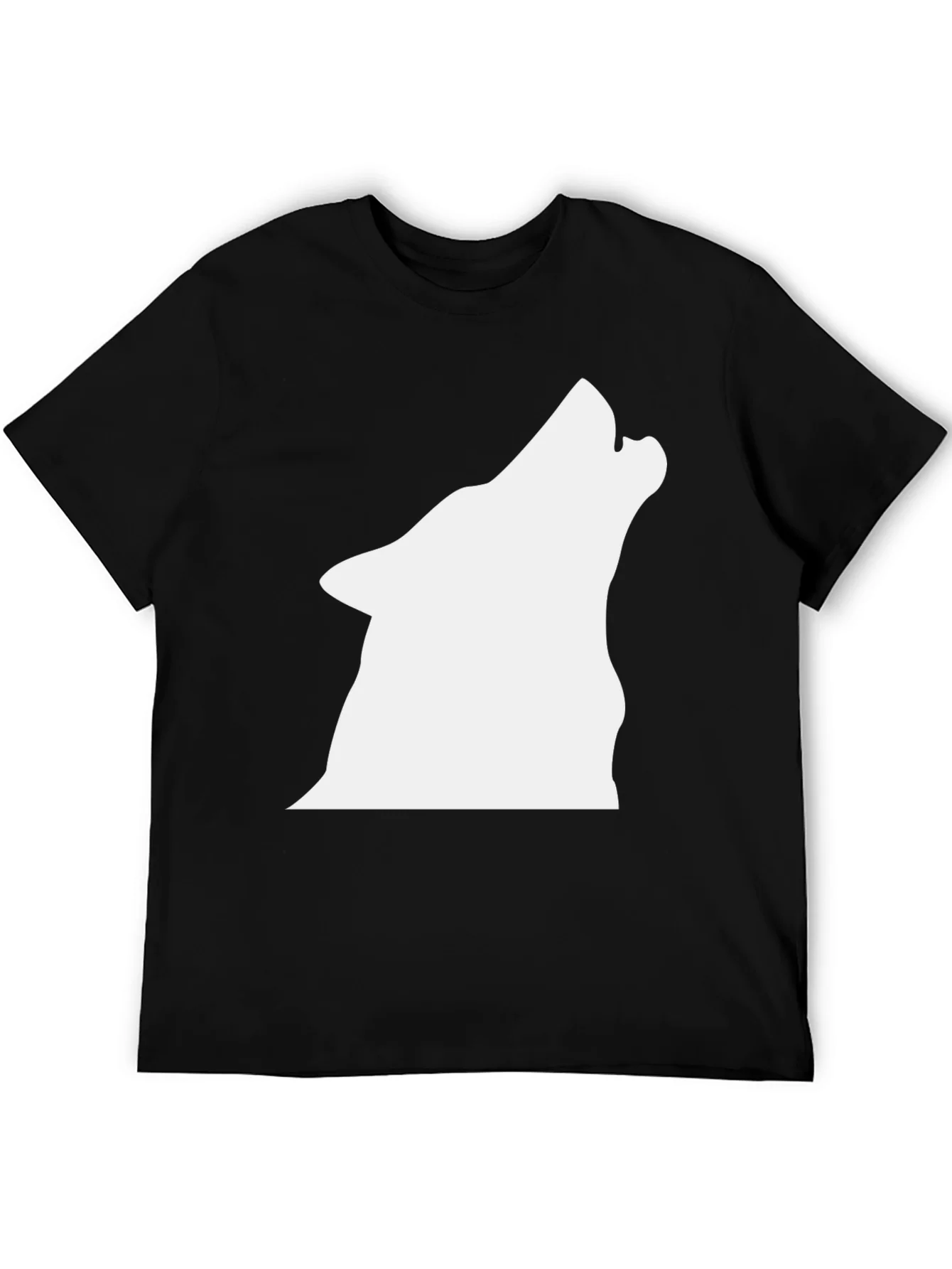 Black Wolf Silhouette Graphic T-Shirt